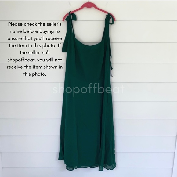 NEW Reformation Twilight Dress Emerald 20 Plus Size - Picture 10 of 17